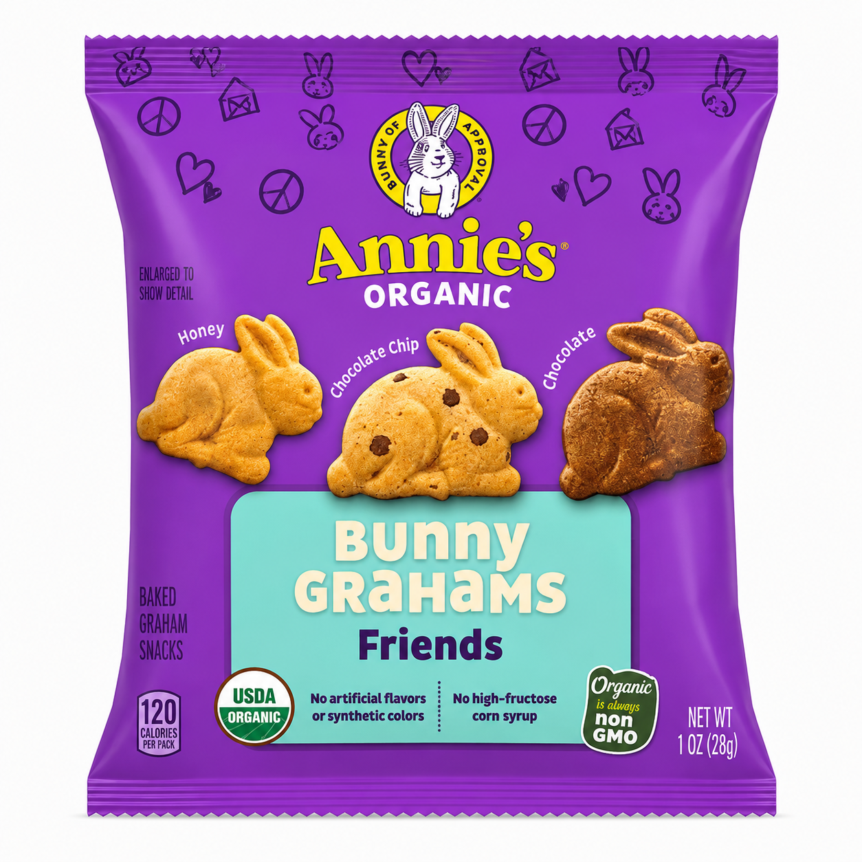 Bunny graham snacks de chocolate chips & miel - Annies