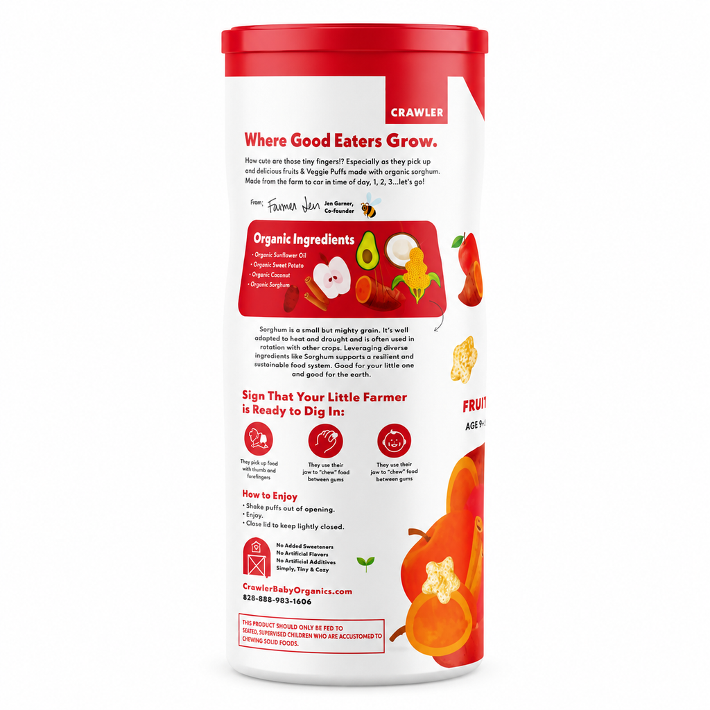 Puffs de manzana, sweet potato & coco - Once Upon a Farm