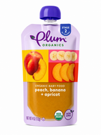 Compota de peach, guineo & apricot - Plum Organics
