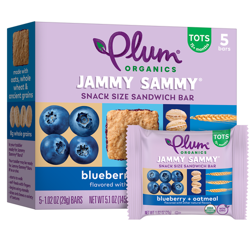 Barrita de blueberry & avena, Jammy Sammy - Plum Organics