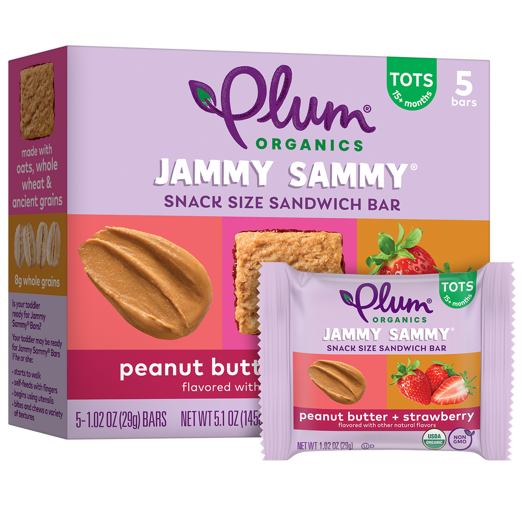 Barrita de peanut butter & fresa, Jammy Sammy - Plum Organics